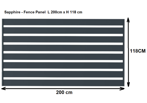 SAPPHIRE - Fence Panel (120 cm High)