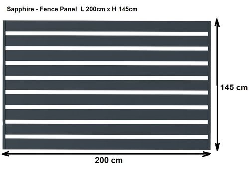 SAPPHIRE - Fence Panel (145 cm High)