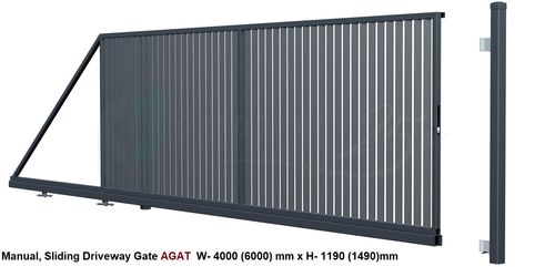 Sliding Driveway Gate AGAT -W4000x H1190 MM