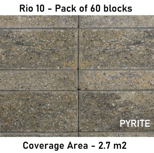 Rio10 Block - 2.7 m2 - Pack of 60 blocks PYRITE